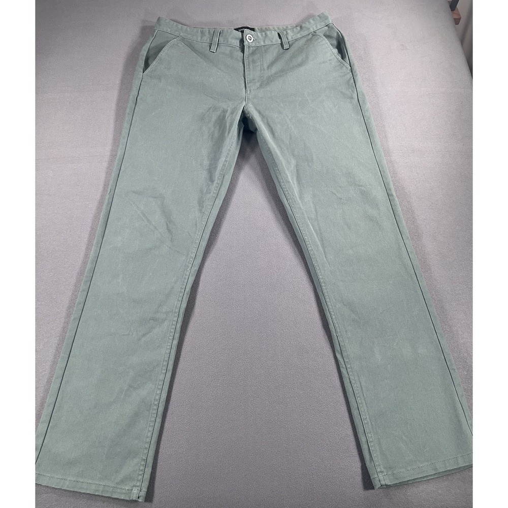 Brixton Mens Reserve Pant Standard Fit 36/33 Sage Green Chino Stretch Tapered